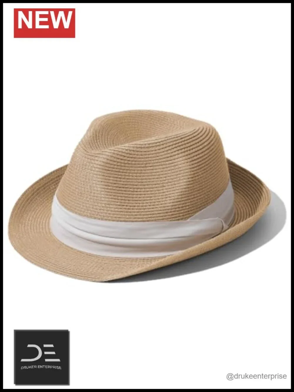 Ultra-Light Straw Fedora Sun Hat UPF 50+ Packable Short Brim Panama